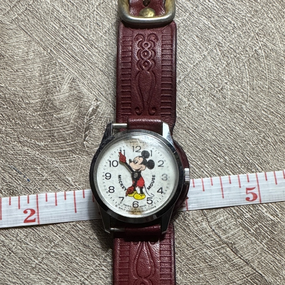 Classic Character Watch with Burgundy Strap